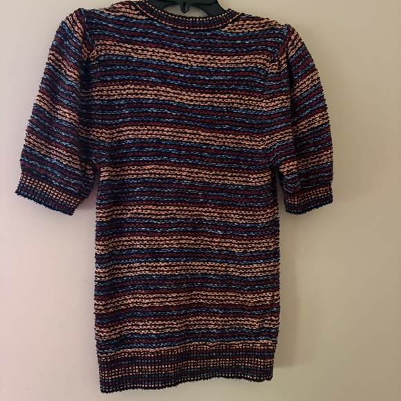 Ulla Johnson Striped Knit Puff Sleeve Top Multicolor Cotton Blend Size S - Picture 2 of 4